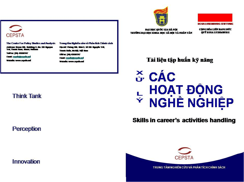 TÀI LIỆU TẬP HUẤN KỸ NĂNG: XỬ LÝ CÁC HOẠT ĐỘNG NGHỀ NGHIỆP